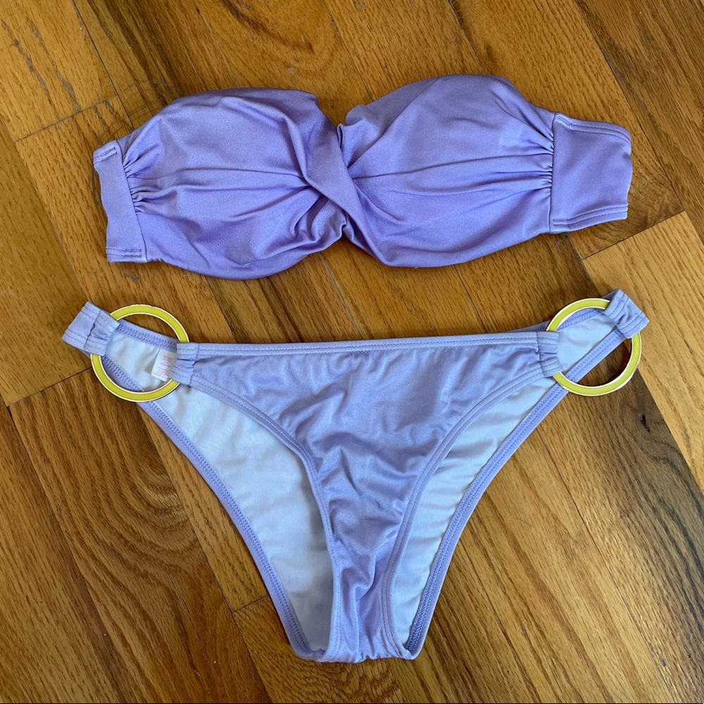 Purple Strapless VS Push up Bikini